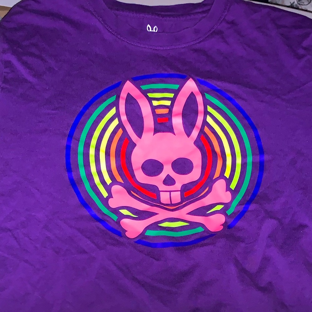 Purple Neon Psycho Bunny Shirt